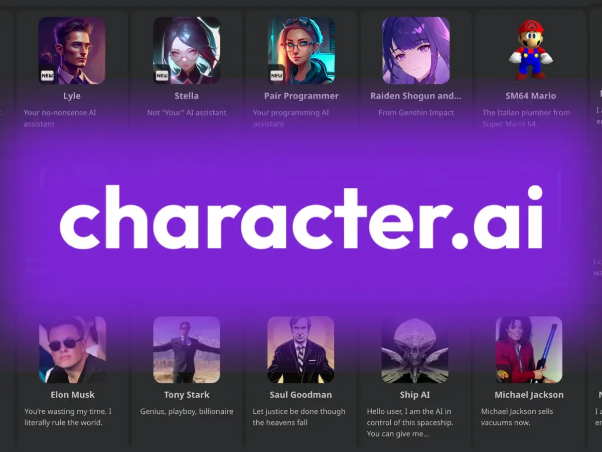 Character AI 界面展示