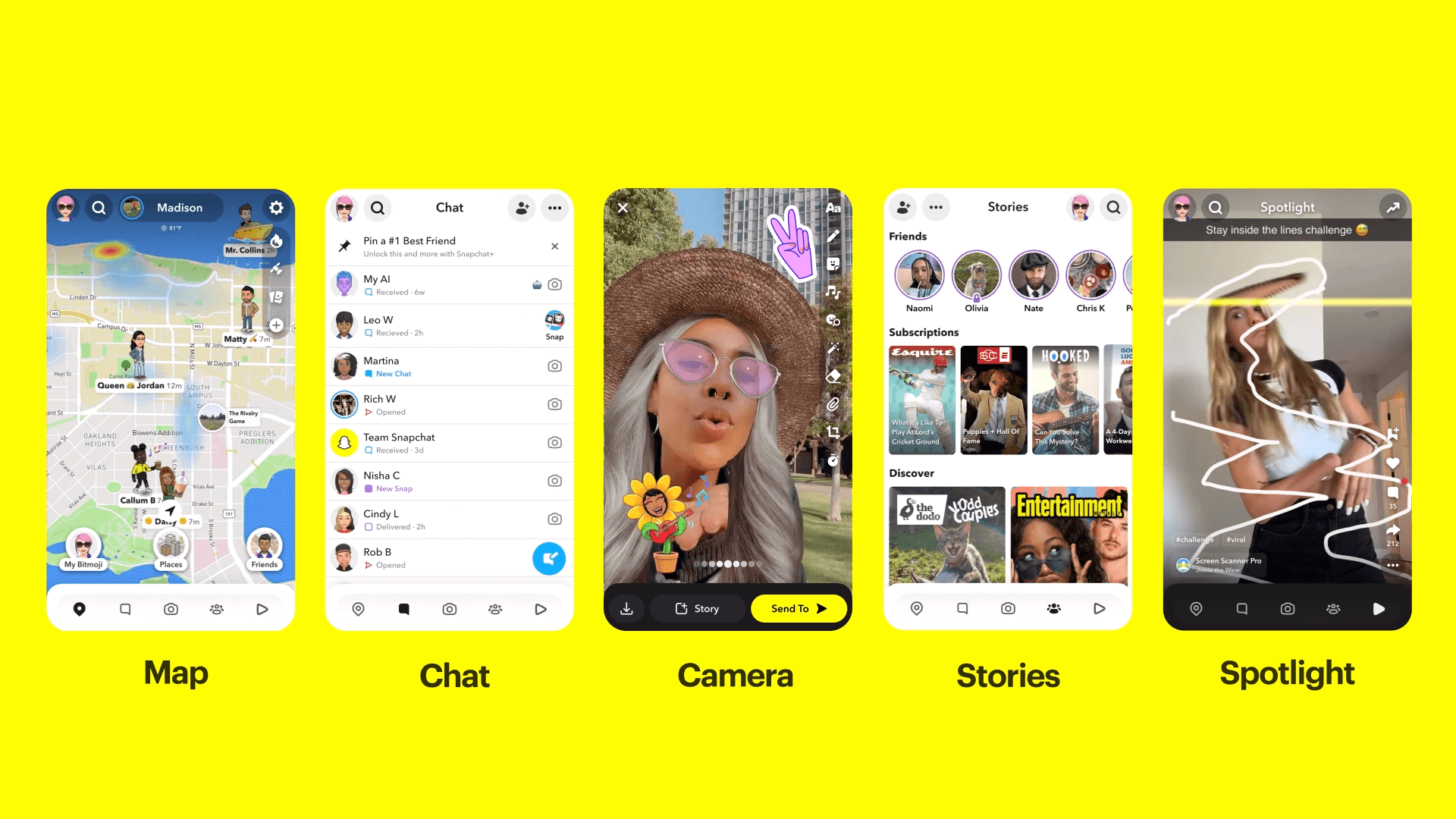 Snapchat 添加好友界面